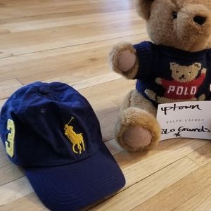 Ralph Lauren Polo Cap Navy Blue with a Yellow Pony